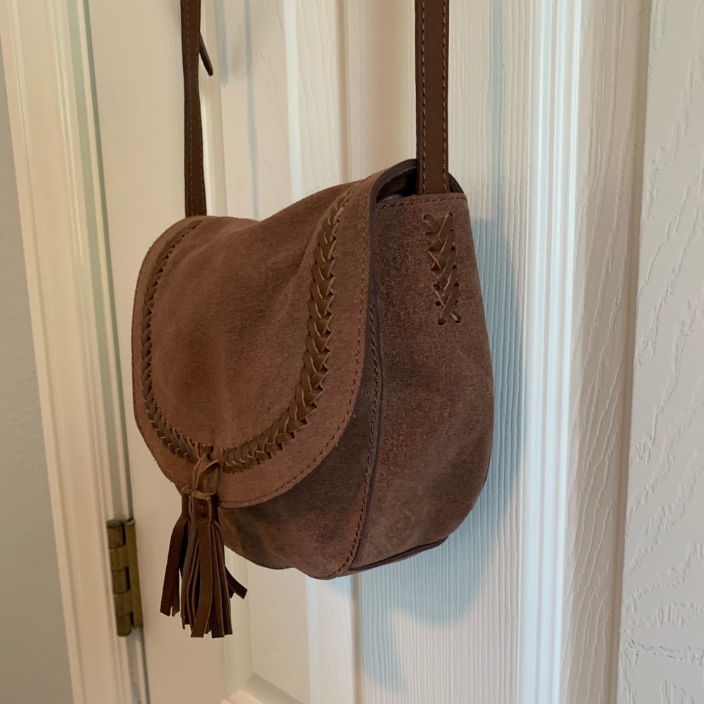 Lucky Brand Cow Hide Leather Crossbody Purse